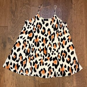 Peach Love California Black & White Leopard Sleeveless Mini dress size medium